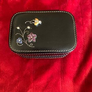 Fossil leather travel jewelry box
